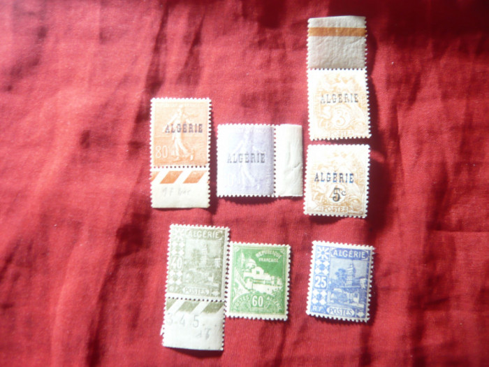 7 timbre uzuale Algeria colonie franceza 1924-1927