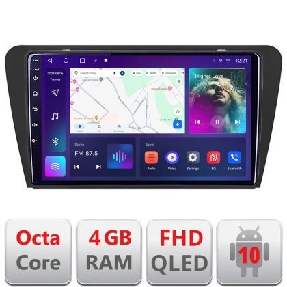 Navigatie Skoda Octavia 3 B-279 Android Ecran QLED octa core 4+64 carplay android auto KIT-279+EDT-E310V3 CarStore Technology