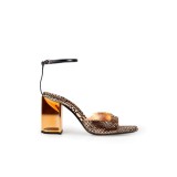 Sandale Mihai Albu din piele naturala texturata tip sarpe Slither Alternative