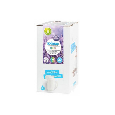 Detergent BIO lichid rufe albe si color lavanda 5l Sodasan foto