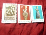 Serie Ungaria 1978 - Arta - Ceramica - Folclor , 3 valori