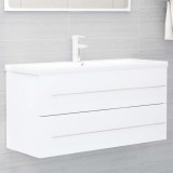 vidaXL Dulap de chiuvetă, alb, 100x38,5x48 cm, lemn prelucrat