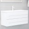 vidaXL Dulap de chiuvetă, alb, 100x38,5x48 cm, lemn prelucrat