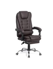 Scaun directorial ergonomic OFF 418, piele ecologica, functie recliner, suport picioare extensibil, inaltime reglabila, 120 kg