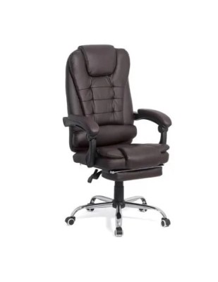 Scaun directorial ergonomic OFF 418, piele ecologica, functie recliner, suport picioare extensibil, inaltime reglabila, 120 kg foto