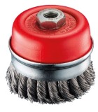 Perie cupa sarma impletita 70x20 mm M14x2, pentru polizor, curatare metal, vopsea