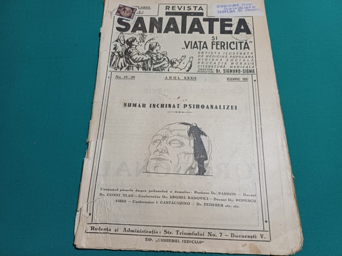 REVISTA SĂNĂTATEA ȘI VIAȚA FERICITĂ * NR.19-20* DECEMVRIE 1932 *27