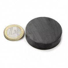 Magnet ferita disc Ø40&#215;10 mm, putere 2,4 kg, Y35