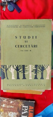 STUDII SI CERCETARI VOL XXII - B , INSTITUTUL DE CERCETARI FORESTIERE SILVICA foto