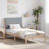 VidaXL Cadru de pat Maro și gri deschis 90 x 190 cm Lemn masiv de pin 878784