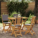 vidaXL Scaune Bistro pentru Exterior 4 pcs Gri &icirc;nchis 38 x 46 x 85 cm 42028103