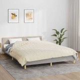 vidaXL Pătură cu greutăți, crem deschis, 220x235 cm, 15 kg, textil 350819