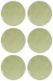 Set farfurii 6 piese din Plastic, Verde, diametru 25 cm, cu Model Frunze Tropicale