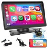 Navigatie auto premium + camera marsarier &reg;Ellitiq, ecran HD tactil 7 inch, GPS integrat, compatibila Android Auto si Apple CarPlay wireless, Functie
