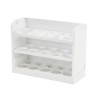 Recipient depozitare oua, cu 3 nivele, capacitate 30 de oua, din plastic, dimensiuni 25x10x18 cm, alb