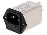 Conector alimentare AC soclu tată 6A 250VAC IEC 60320 0,8mH KEMET