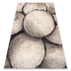 Covor FUSION 9612 crem / bej - Copac, lemn, modern, abstract, 200x290 cm