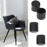 Set 4 buc. protectii anti-zgarieturi picioare scaun diametru 22mm culoare neagra, AVEX