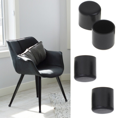 Set 4 buc. protectii anti-zgarieturi picioare scaun diametru 22mm culoare neagra foto