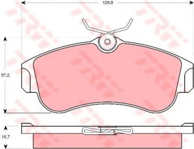 Set placute frana,frana disc NISSAN ALMERA II (N16) (2000 - 2016) TRW GDB3271 foto