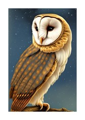 Sticker decorativ, Bufnita, Maro, 85 cm, 6457ST foto