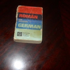 MIC DICTIONAR ROMAN-GERMAN de GH. HANES , 1981