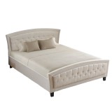 Cumpara ieftin Pat dublu Camaro, Pako World, Textil, Bej, 160x200 cm