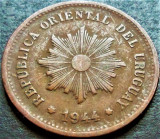 Moneda exotica istorica 5 CENTESIMOS - URUGUAY, anul 1944 * cod 1907 A