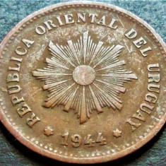 Moneda exotica istorica 5 CENTESIMOS - URUGUAY, anul 1944 * cod 1907 A