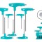 Set 8 chei imbus cu punct in T TOTAL 2-10mm, Cr-V INDUSTRIAL