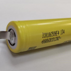 Acumulator LG 18650 cu lamele LI-ION 3.6V 2500mAh 20A ICR18650HE4 134 HEL galben