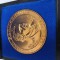 medalie bronz aurit , Omagiu lui Ciprian Porumbescu 1853-1883 .Concursul Coral Suceava .Diametru ,60 mm