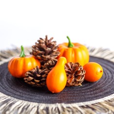 Set decoratiuni de toamna &ndash; dovleci si conuri de pin, 9 piese, 5&ndash;7 cm Best CarHome