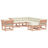 Set mobilier de gradina cu perne, 8 piese, lemn masiv douglas