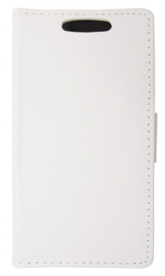 Husa tip carte cu stand alba (Litchi Grain) pentru LG Optimus L9 II D605 foto