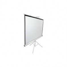 Ecran proiectie cu trepied ELITESCREENS T120NWV1 Profesional 240 x 180cm Format 4:3 Carcasa Alba foto