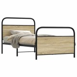 Cumpara ieftin Cadru pat fără saltea, stejar sonoma 100x190 cm lemn prelucrat