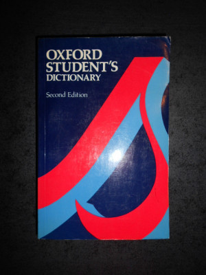 A. S. HORNBY, CHRISTINA RUSE - OXFORD STUDENT&amp;#039;S DICTIONARY OF CURRENT ENGLISH foto