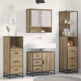 vidaXL Set de mobilier pentru baie cu sertar 4 pcs stejar artizanal 3402498