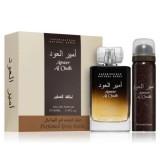 LATTAFA AMEER AL OUDH, apa de parfum 100 ml + deodorant spray 50 ml, barbati