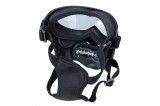 Masca Airsoft Night Knight Black, Protectie Faciala cu Plasa si Burete, Prindere Casca/Cap