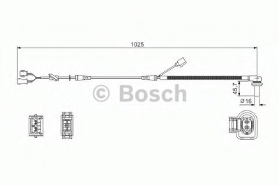 Senzor ABS / turatie roata AUDI A4 Avant (8D5, B5) (1994 - 2001) BOSCH 0 986 594 002 foto