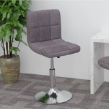 VidaXL Scaun de bar pivotant, gri taupe, material textil