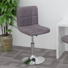 vidaXL Scaun de bar pivotant, gri taupe, material textil 334208