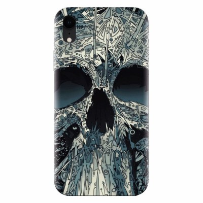 Husa silicon pentru Apple Iphone XR, Abstract Skull Artwork Illustration foto