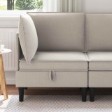 vidaXL Canapea colț cu depozitare Ovăz Catifea 42027088