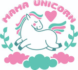 Cumpara ieftin Sticker decorativ, Mama unicorn , Multicolor, 60 cm, 4857ST, Oem