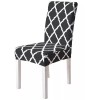 Husa universala pentru scaune clasice, model ROMB, culoare NEGRU + ALB, AVEX