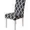 Husa universala pentru scaune clasice, model ROMB, culoare NEGRU + ALB