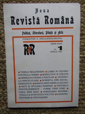 Noua revista romana, nr. 1,APRILIE 1996 foto